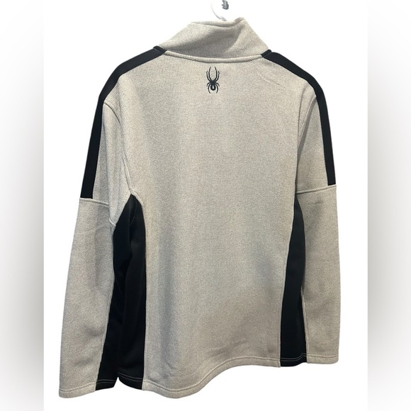 Spyder men’s Oatmeal heather half zip size L - Picture 5 of 10